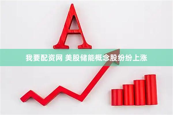 我要配资网 美股储能概念股纷纷上涨